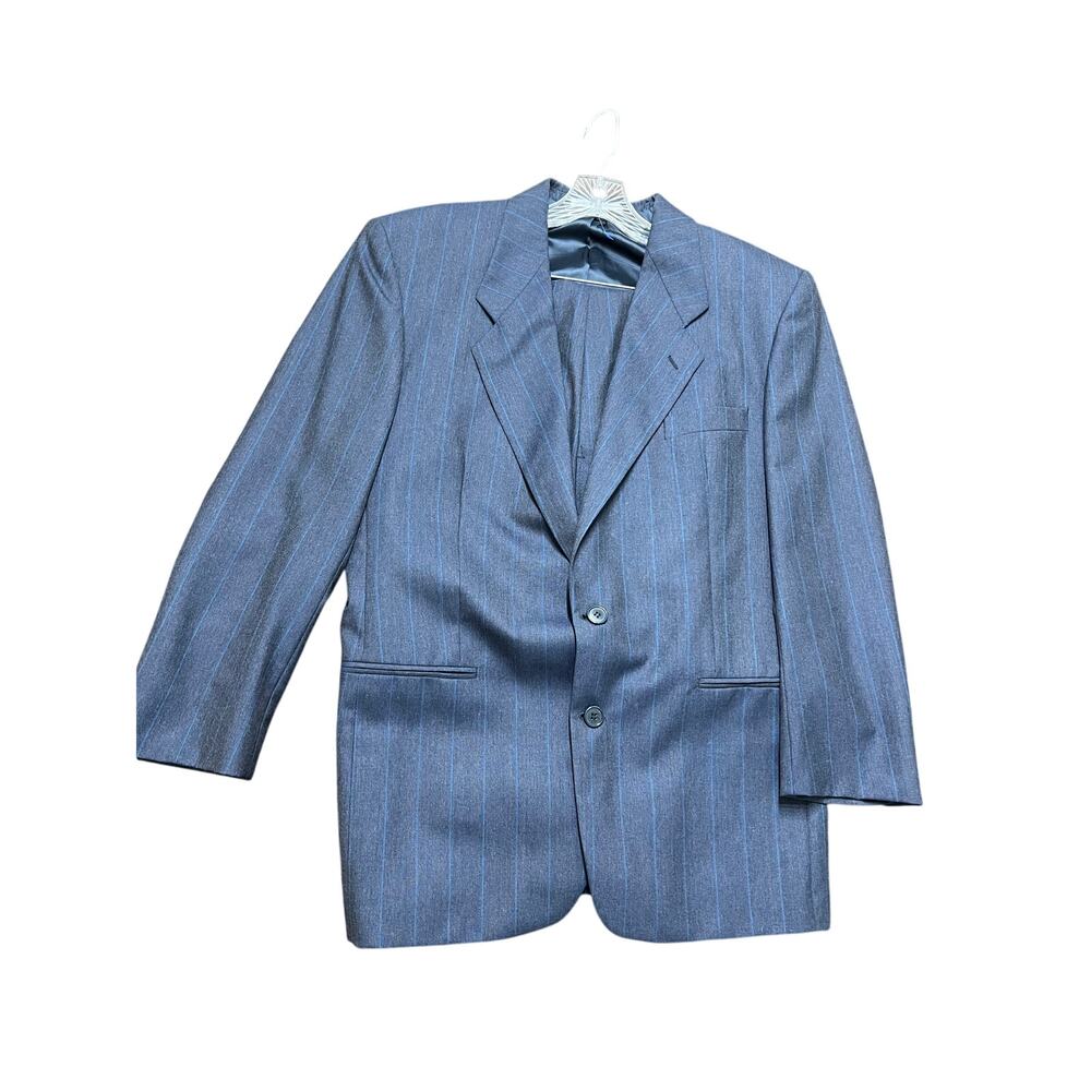Yves Saint Laurent Men’s Pinstripe Wool Suit 41R 30x30 Made in France Dillard